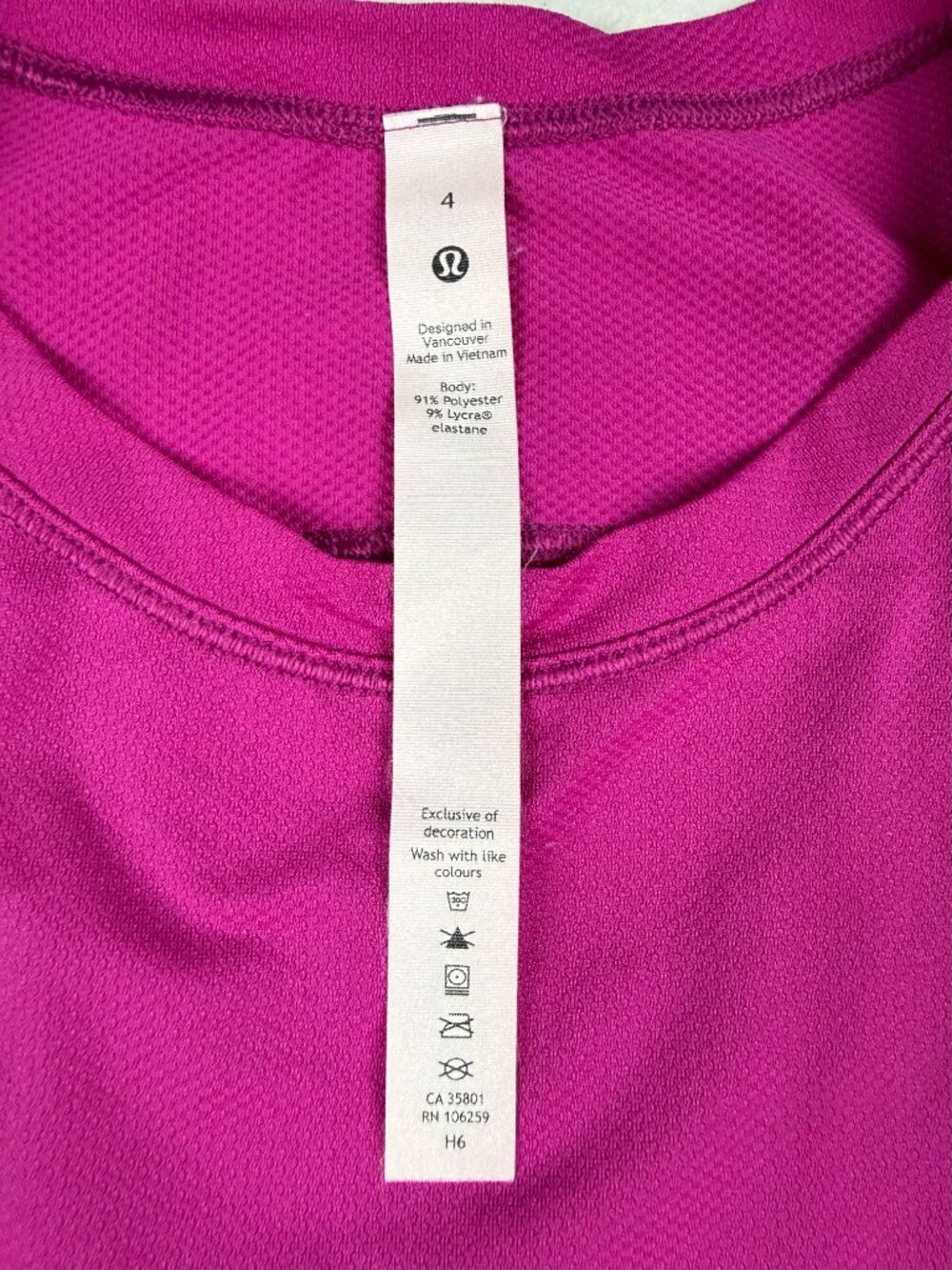 Lululemon Ripened Raspberry Running and Training T-Shirt Size 4 - Picture 3 of 5